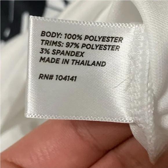 Lady Hagen White With Black Leaf Print Golf Short Sleeve Polo Size XXL NWT - Picture 4 of 5